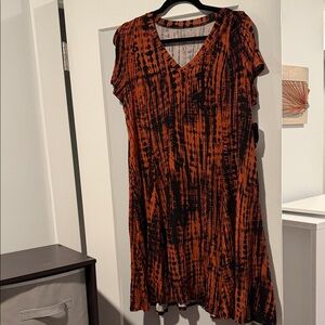 Torrid Black and Orange Mini Dress